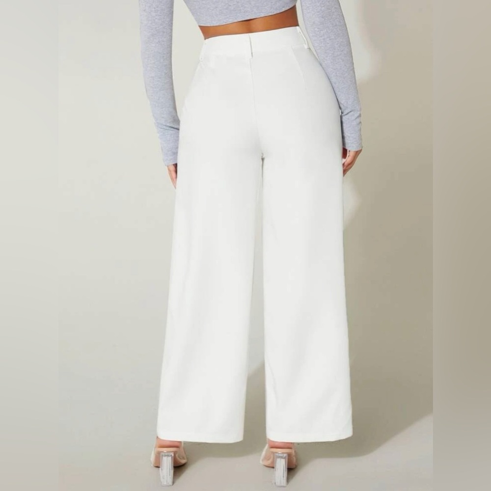 Petite High Waist Wide Leg Pants.